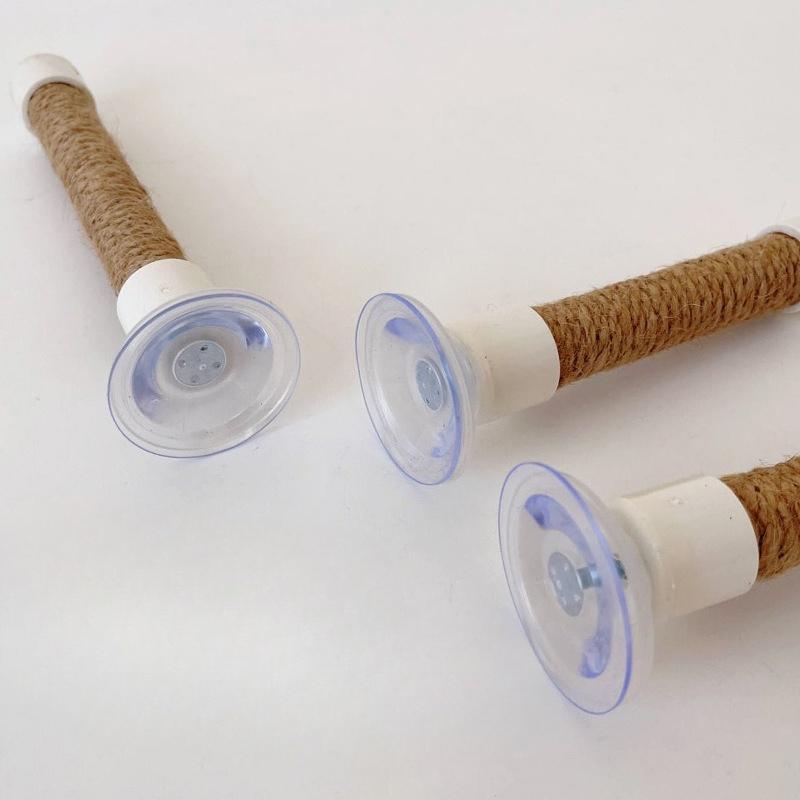 Портативная маленькая присоска, пеньковая веревка, жердочка для попугая, автомобильная интерактивная тренировочная рама, жердочка для птиц «Черный феникс тигровая кожа»