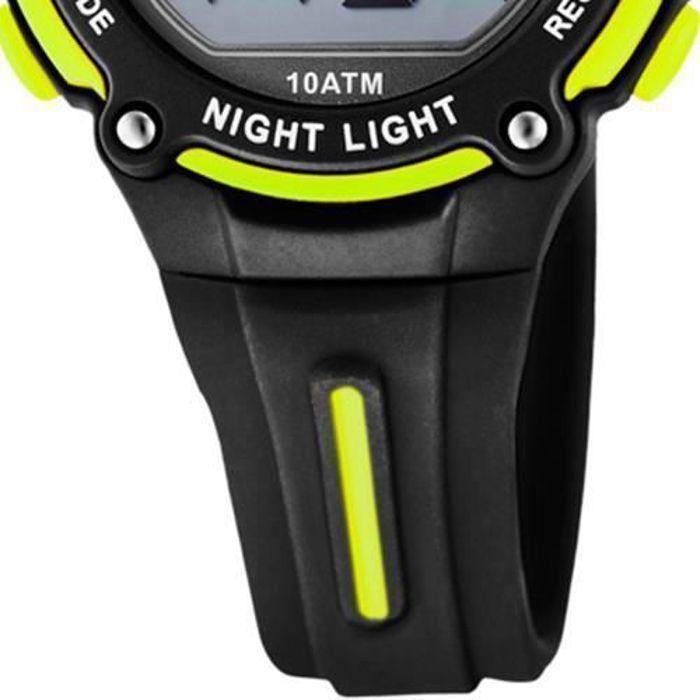 Montre Enfant - Calypso - Digital Crush - Quartz - Bracelet Plastique Noir - 10 Atm