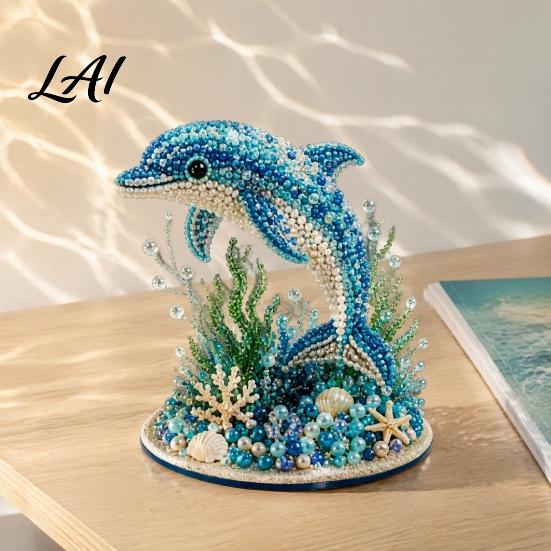 Jewelry Making Supplies for Kids Beaded Ocean Animal DIY Kit 3D Octopus Shark Craft Full Tool Kit Beading Handmade Sea Animals Bead Art Project