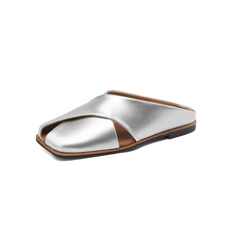 Модные женские новые весенне-летние туфли-мюли с квадратным носком, удобным низким каблуком и большим верхом