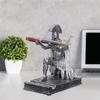Magnetic Pen Holder For Desk, Knight Pen Holder Cool Desk Accessories, Roman Commander Kneeling Pencil Holders Finish Statue With Sword Holder