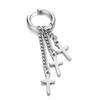 Temperament Star Titanium Steel Women Earrings Korean Hoop Earrings Cross Drop Dangle Earrings