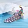 New Arrival Women Men Luxury Peacock Boutique Crystal Badges Brooches Fashion Gorgeous Party Banquet Pins Accessories Jewerly