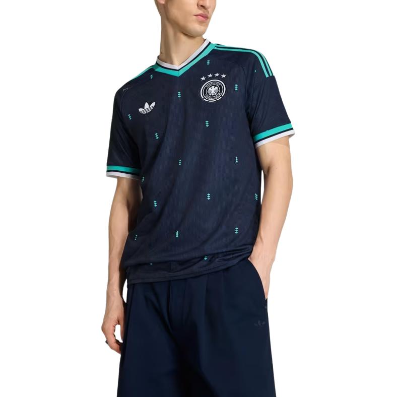 adidas Германия 26 Выездная футболка Колледж Нави Мужские Топы Синий JN2074