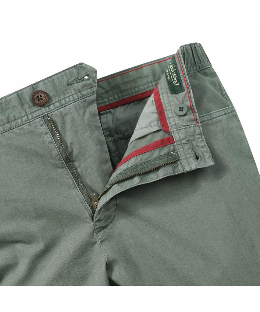 BRENTWOOD [Selection] Однотонные брюки, окрашенные в готовом виде Brpam26811Grx