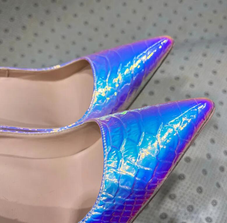 NoEnName_Null-12 см женские свадебные туфли, туфли со змеиным принтом, большие размеры 33-45, туфли на тонком каблуке