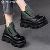 Женские ботильоны на платформе, кожаные, на среднем каблуке, дизайнерская обувь 2025 года, трендовая зимняя обувь нового бренда, оксфорды, готические ботинки Botas De Mujer