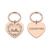 1 Pc Nice Dog Paw Prints and Vine Customized Text Cat Dog ID Tag Name with Cute Symbols Customized Pet Print Medal