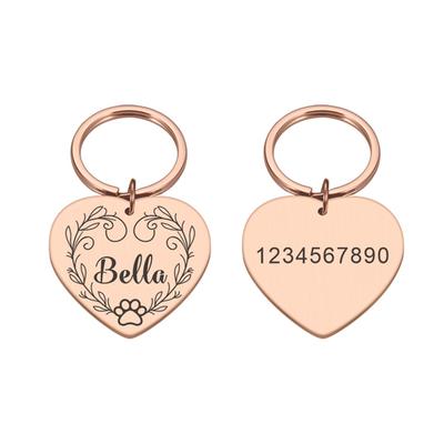 1 шт. красивая медаль с отпечатками лап собаки и лозой, с настраиваемым текстом, бирка с именем для кошки/собаки, с милыми символами, медаль с индивидуальным принтом питомца