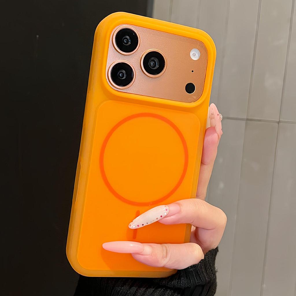Тонкий магнитный силиконовый защитный чехол для iPhone 17 Pro Max - Дизайн «Мороженое Желе»
