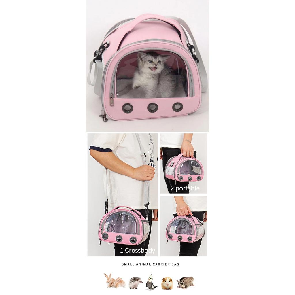 Foldable Cat Dog Bird Rabbit Carrier Bag With Thick Cotton Cushion Pet Aviation Backpack Anti-suffocation Portable Travel Bag