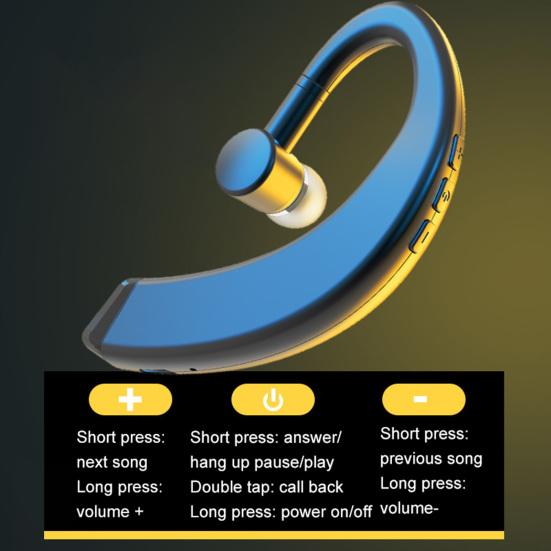 Portable Bluetooth-compatible 5.0 Wireless Ear-hook Business Sports Earphone Headset