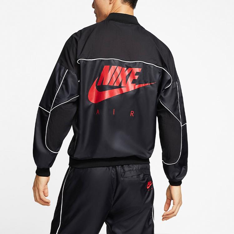 Спортивная куртка Air Jordan со светоотражающей полосой и полной молнией, мужские куртки черного цвета CU1667-010