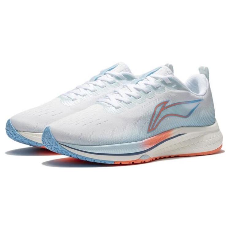 Li Ning Red Hare 5 Износостойкие Дышащие Низкие Беговые Кроссовки Женские Бело-Синие ARMT048-2