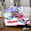 Custom Name Blue Monsters Party Blanket For Couch Bed Plush Cozy Fuzzy Blanket Super Soft Warm Blankets For Fall And Winter 0916235
