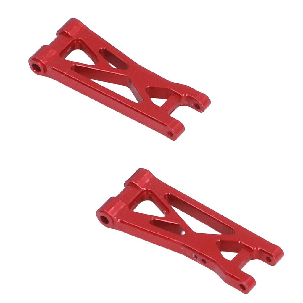 2pcs RC Car Swing Arm High Strength Alloy Rear Lower Suspension Arm for 1 24 RC Car Upgrade Parts Red