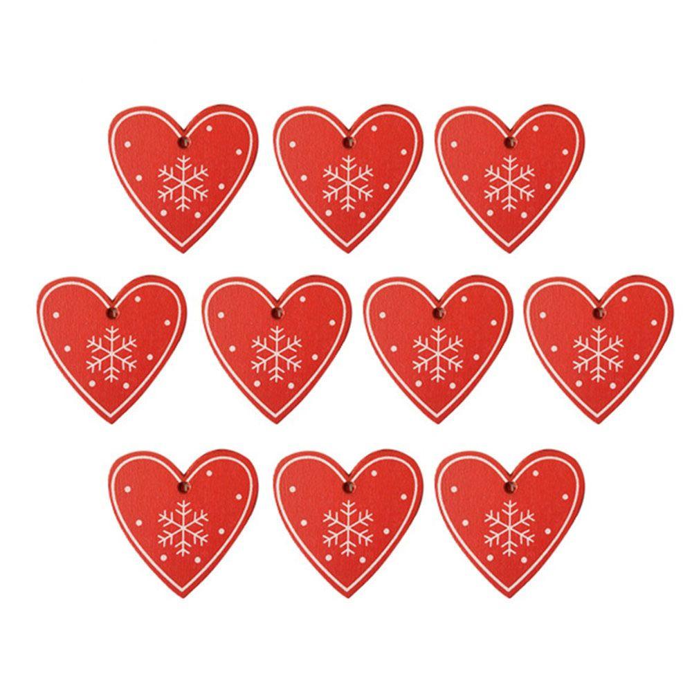 10pcs/set Festival Embellishment Decor Star Christmas Tree Ornament Party Supplies Wooden Tag