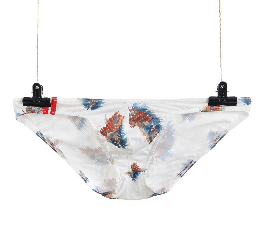 Мужские трусы-слипы из сетки с мультяшным принтом с низкой посадкой - Летний молодежный стиль E-073