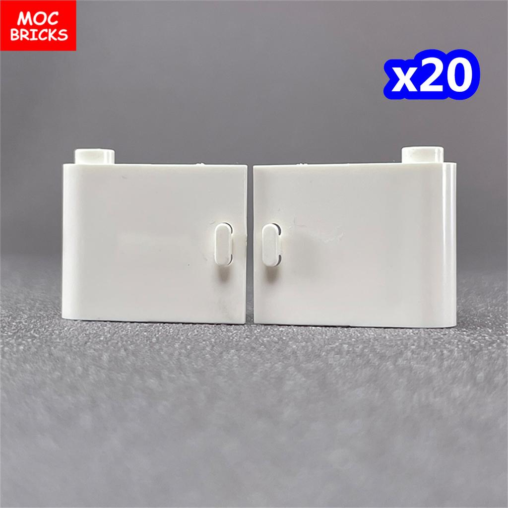 Non-Toxic Moc Bricks Window Fence Arch White Winter Snow Horse Figure City Architectural Church Accessories Children Christmas Toys