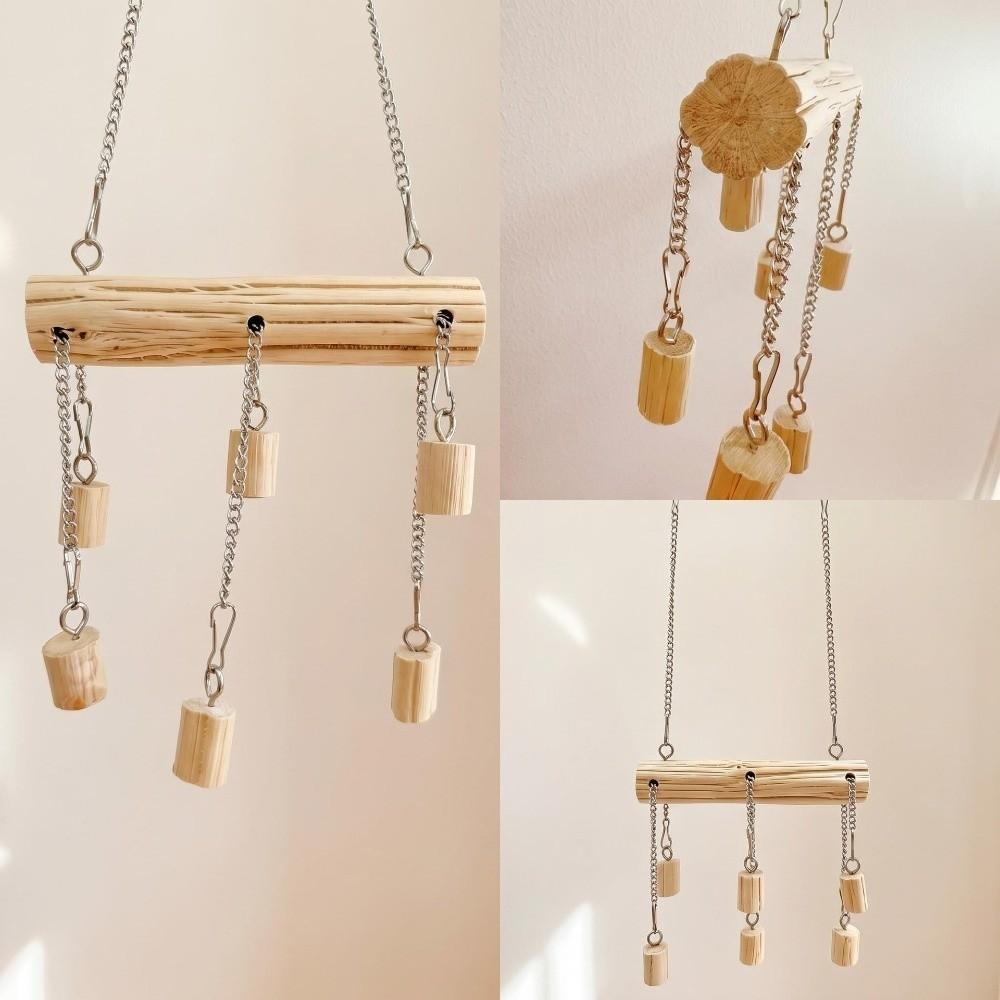 Non-slip Parrot Wooden Swing Bite Resistant Parrot Play Stand Toy Bird Standing Perch Training
