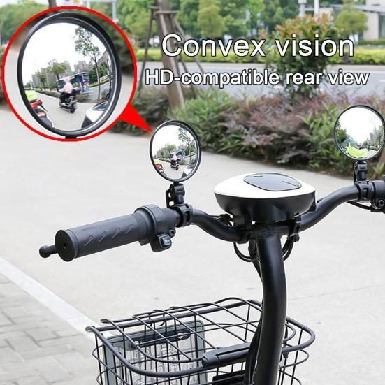 1/2 шт. вращающееся зеркало заднего вида на руль велосипеда небьющееся универсальное легкое в установке регулируемое крепление на руль выпуклое зеркало аксессуары