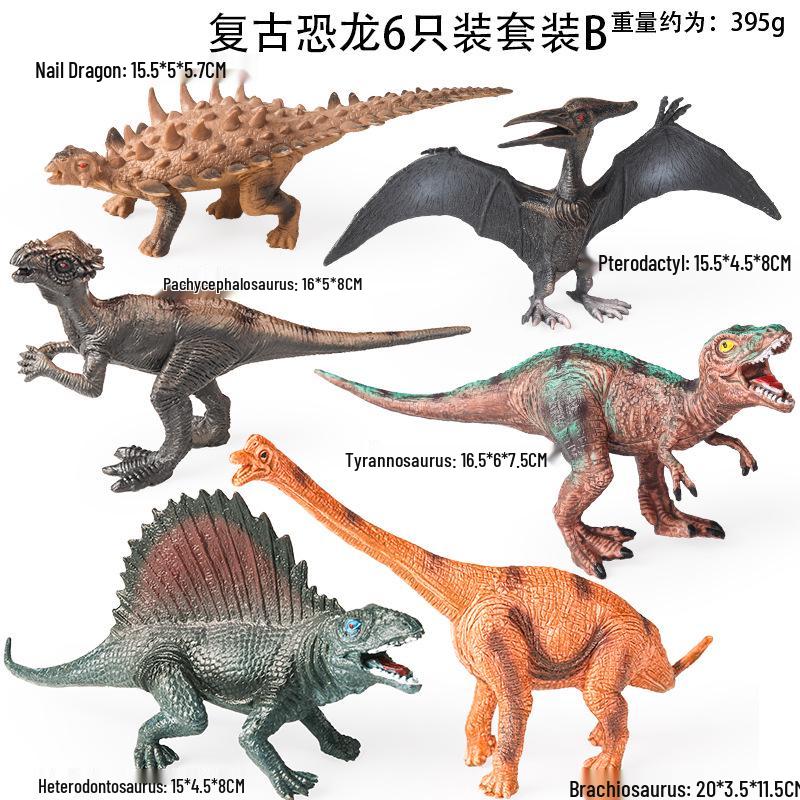 Dinosaur & Dragon Plastic Toy Set: Mythical Animal Figures for Kids