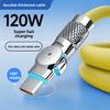 120 Вт 6 А USB Type C 180 градусов Быстрая зарядка для телефона USB C Кабель для передачи данных для Samsung 12 13 HUAWEI 1 м 1,5 м 2 м