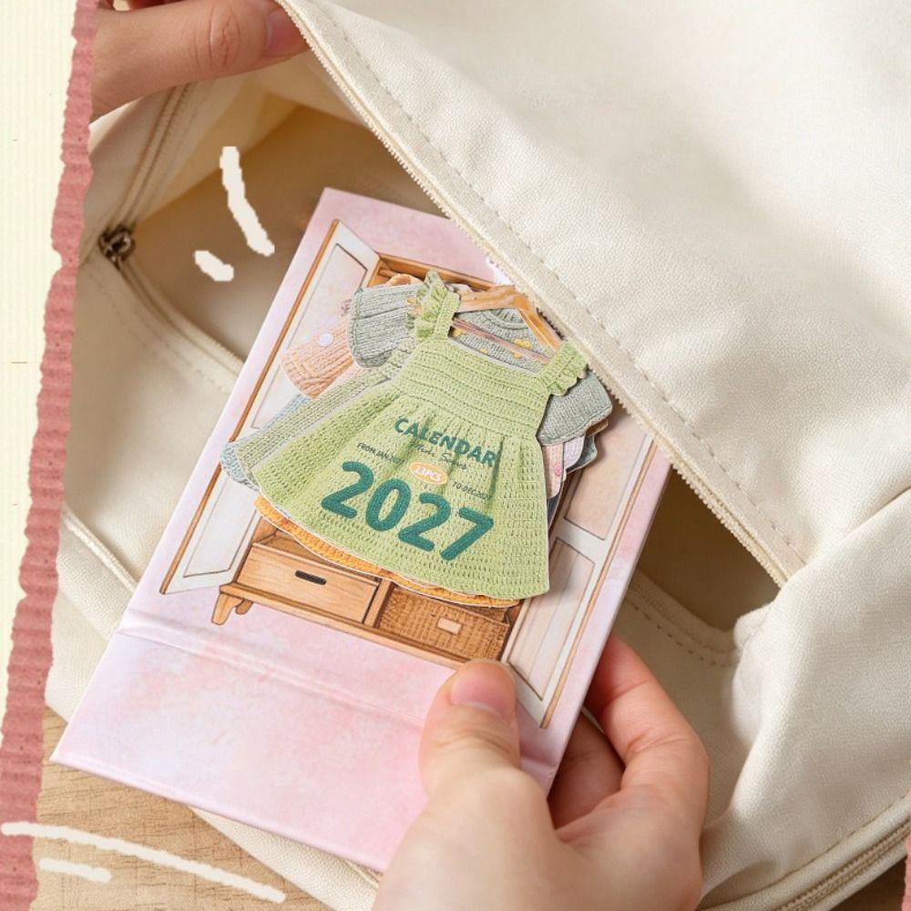 Clothing Shaped 2027 Desktop Calendar Creative Time Manegement Organizers Desktop Decoration