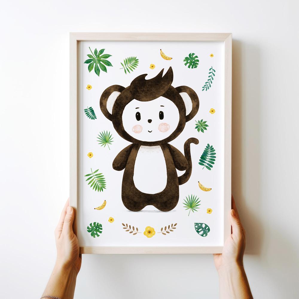 Plakat małpka małpa obrazki dla dzieci