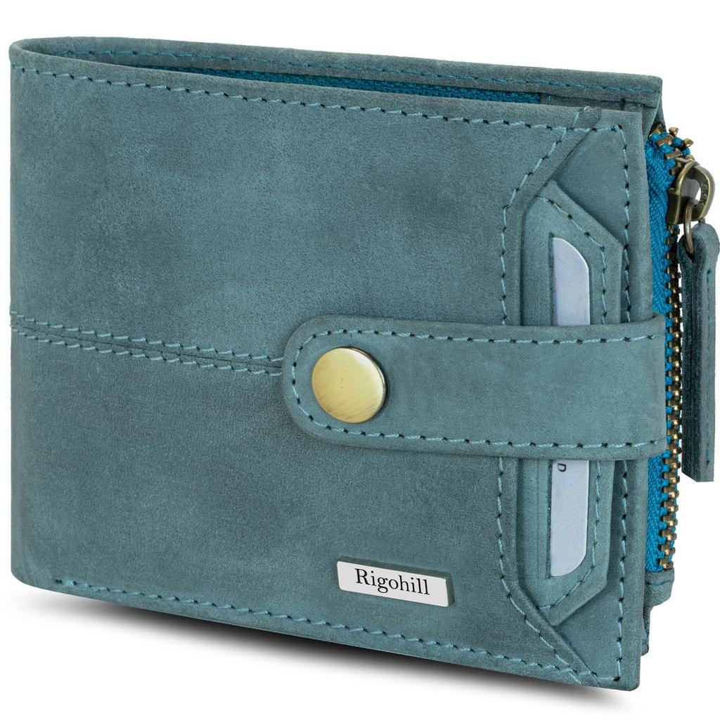 Мужской кожаный кошелек Doger Aqua Zimmer, кошелек из натуральной кожи с блокировкой RFID, подарочный набор для мужчин