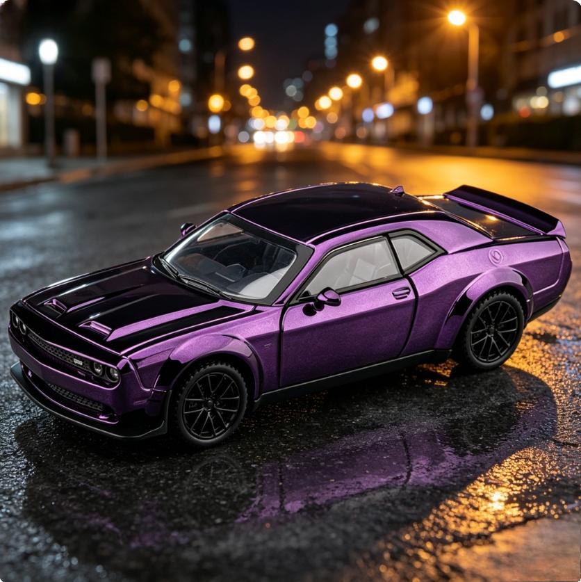 Моделирование 1:32 Hellcat Посеребренная версия Модель автомобиля из сплава Украшения Игрушки Украшение дома Коллекция хобби
