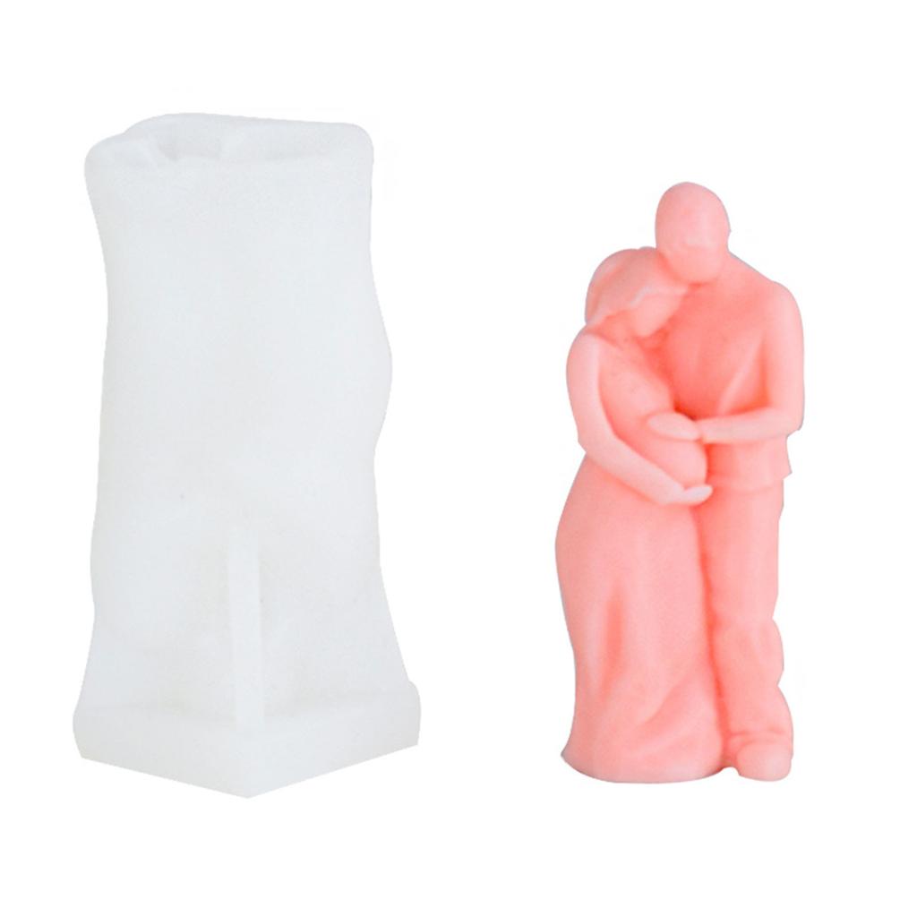 Families Scalpture Candle Mold for DIY Candle Gypsum Ornaments Christmas Gift Home Decor Epoxy Resin Casting Mold