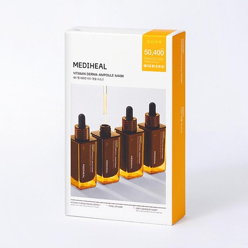 Mediheal Листы масок для лица с ампулами: Витамин Дерма/ Чайное дерево/ Мадекассосид Дерма 25 мл (3 варианта)