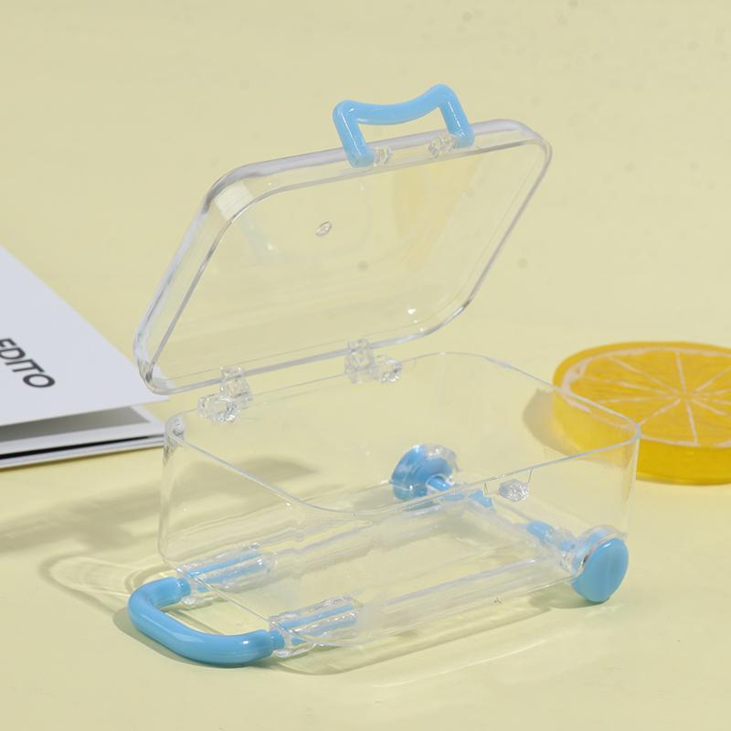 Mini Plastictravel Suitcase Luggage Box Doll Accessories Furniture Kids Toy