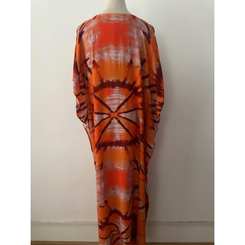 Плюс Размер Женщин Новый Принт Пляжный Свободный Праздничный Платье Бикини Накидка