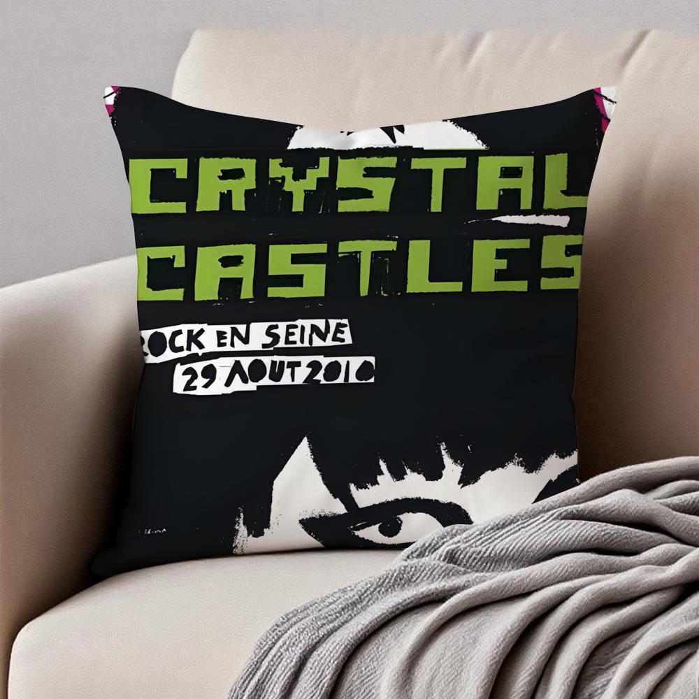 Синт Дарк Канадская Группа CCrystal Castles Наволочка Наволочка Антиклещевая Невидимая Молния Короткий Плюш Подушка для Дивана