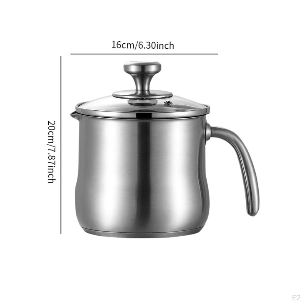 Saucepan with Lid Sauce Pan Mini Stockpot Scratch Resistant Easy Clean Noodle Pot Cooking Boiling