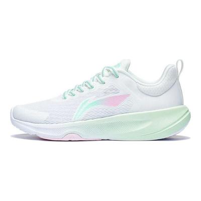 Кроссовки для бега Li Ning Lan Guang из нескользящей дышащей ткани с отскоком, женские, белые, синие, розовые, AFVT012-3