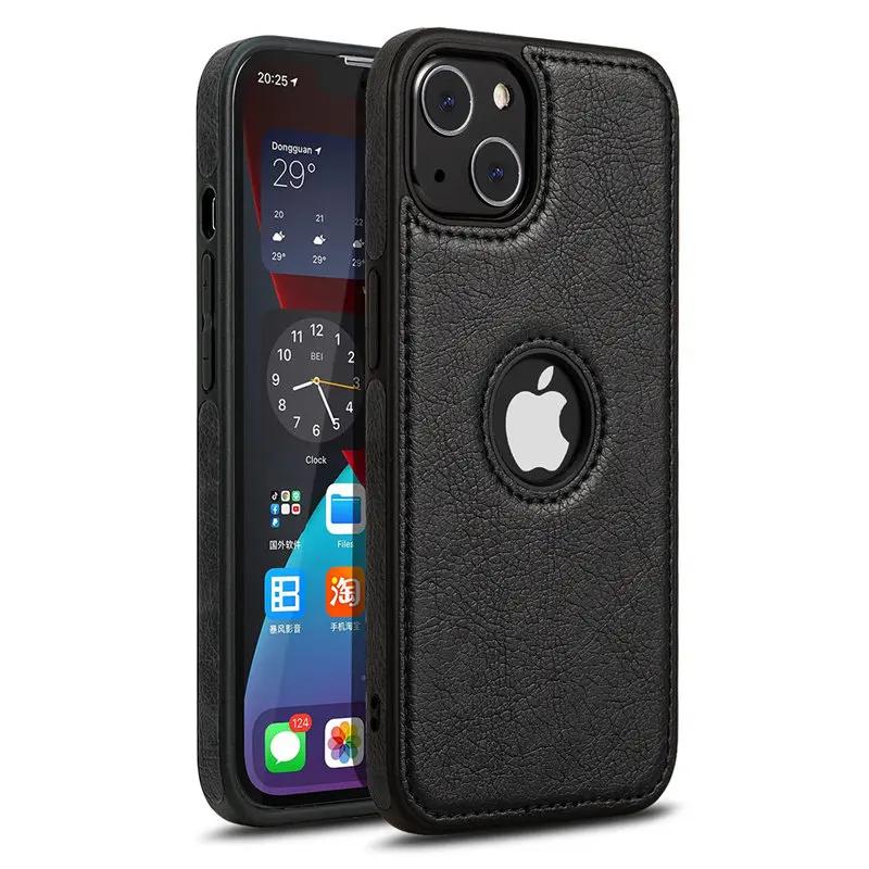 Ultra Thin Slim Leather Phone Case For iPhone 15 17 Pro Max 16 14 13 12 11 XR X Shockproof Bumper Soft Business Back Cover