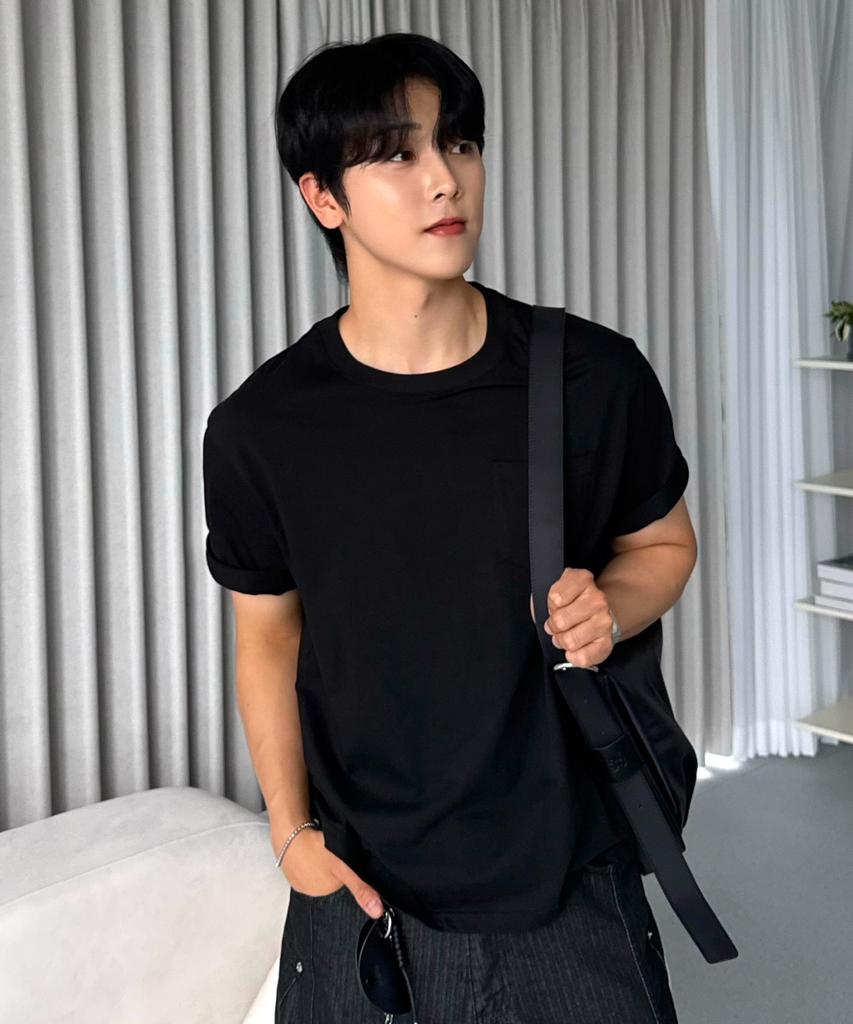 HYOJI 26 Ss Semi-Crop Pocket Round Short Sleeve T-Shirt (4 Colors)