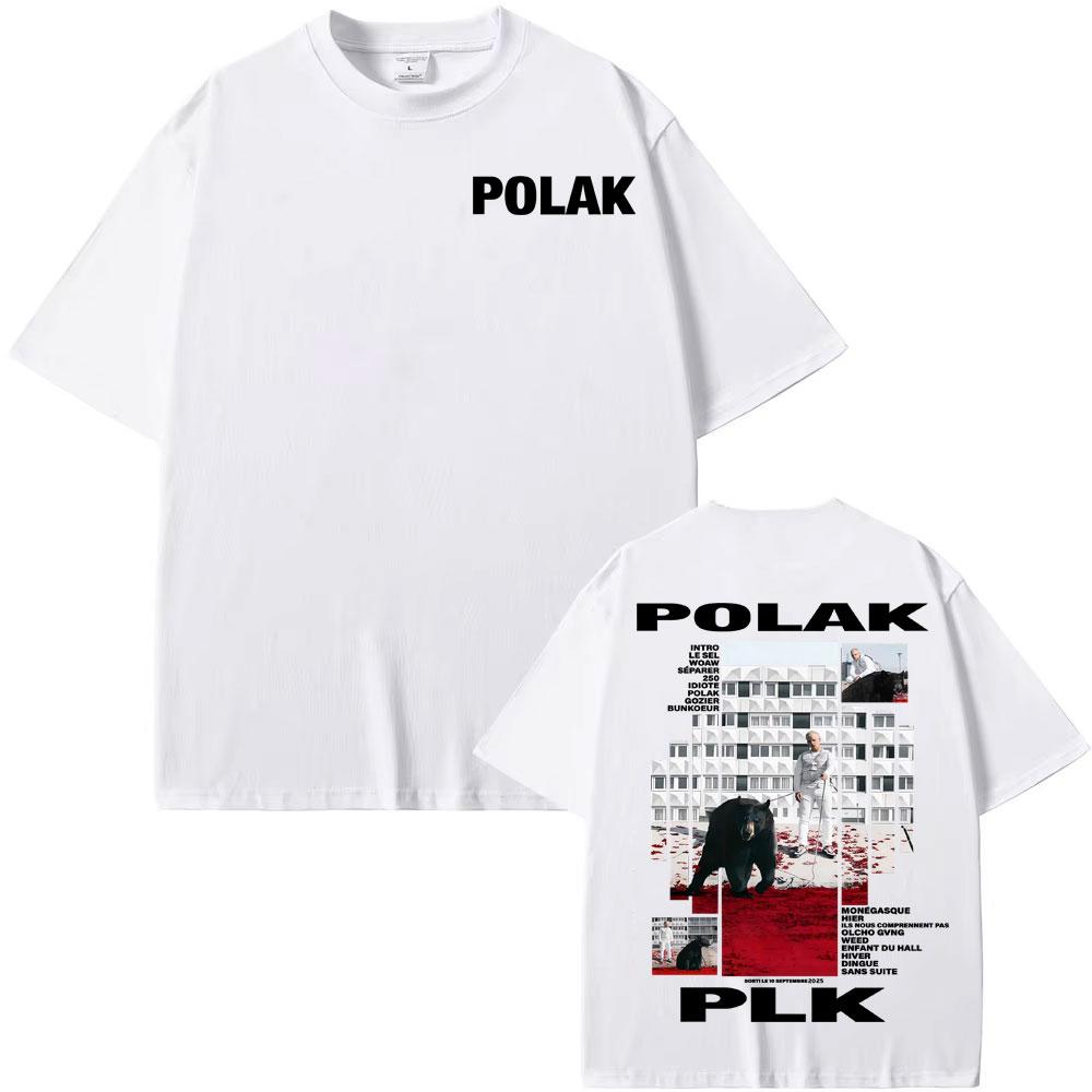 Rapper Plk Polak Album Series 2025 Cover Tshirts for Unisex Vintage 90s Hip Hop Street T Shirt Unisex Casual 100 Cotton Tshirt Tops