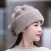 Шапка женская зимняя теплая из норки, флисовая хлопковая шапка из норки