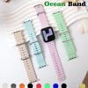 Ремешок Ocean для Apple, ремешок для часов Ultra, 49 мм, 45 мм, 41 мм, 44 мм, 40 мм, 42 мм, 38 мм, силиконовый браслет iWatch Ultra series 9, 8, 7, 6, 5, 4, 3, 2, 1 se