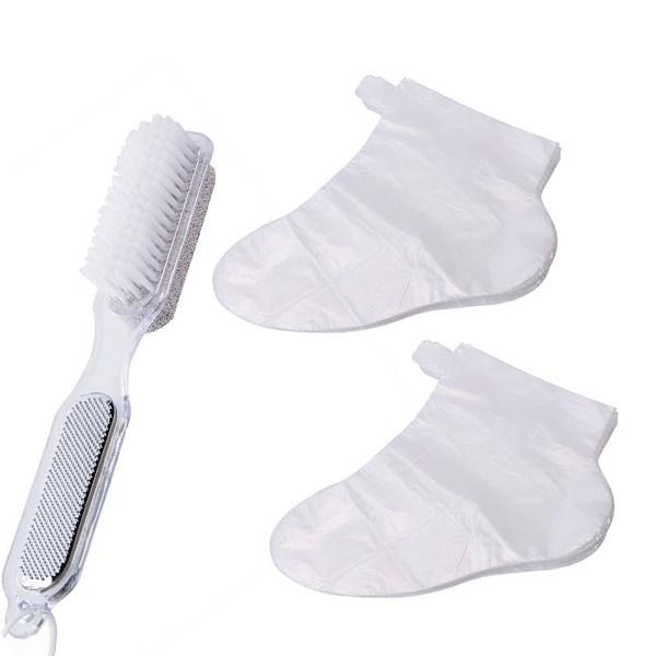 Отшелушивающее увлажняющее обертывание для ног Monaco Olive 200 шт + набор отшелушивающих средств «четыре в одном», 1 комплект