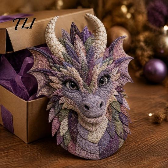 Advanced Quilting Supplies Dragon Patchwork DIY Kit, Pattern Fabric Craft Ready to Use Pack Sewing Project for Adults, Handmade Home Decor Set