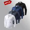 Men Women Long Sleeve Polo Shirt Button Solid Color Casual Golf Travel Wear