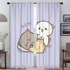 Персиковые Моти Кот Кухонные Занавески 2 Штуки Затемняющая Штора для Комнаты 2 Панели Шторы Тюль для Спальни Домашние Интерьерные Занавески
