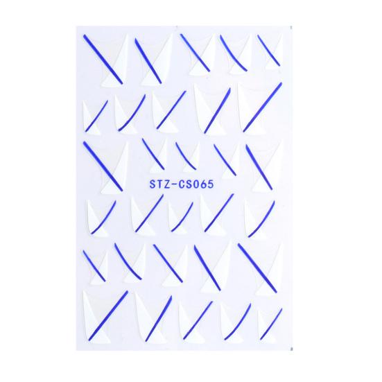 Слайдеры для ногтей с яркими изображениями, нежные легкие наклейки «сделай сам», блестящие французские линии, блестящие наклонные полоски-наклейки