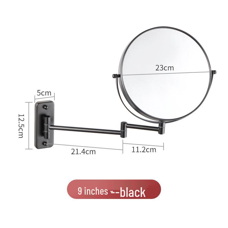 Wall-Mounted 360° Rotating Folding Makeup Mirror