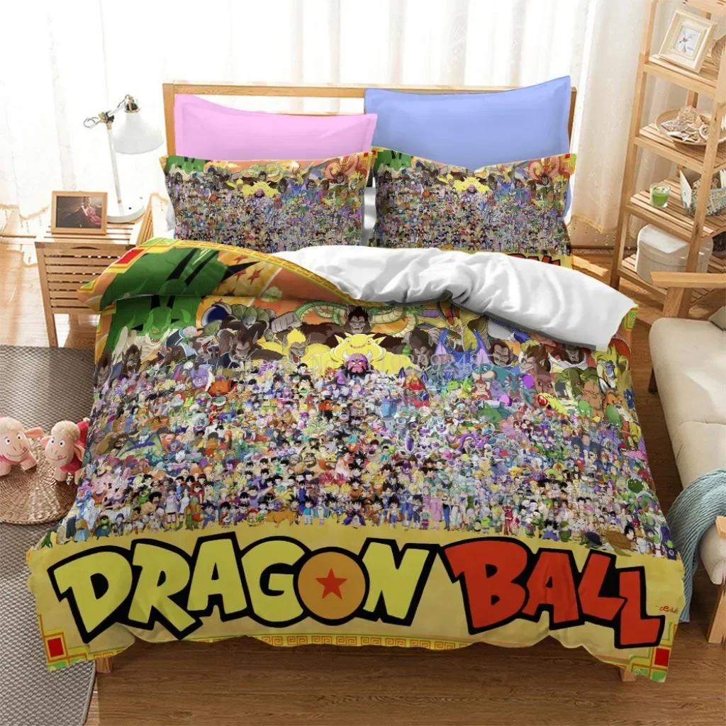 Популярный Аниме Dragon Ball Super Saiyan Сын Гоку Пододеяльник Комплект Постельного Белья Двуспальный Полуторный Для Детей Мальчиков Постельное Белье Пододеяльник Ги